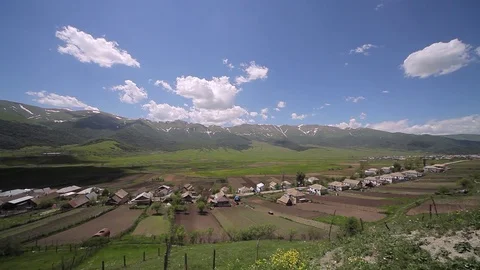 A view on village Stockbeeldmateriaal 78218042