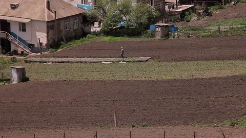 A view on village Stockbeeldmateriaal 78218182