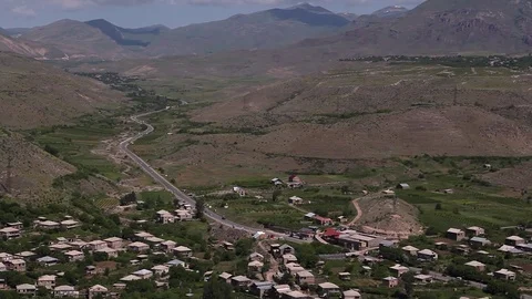 A view on village Stock Footage 78220739