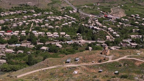 A view on village Stockbeeldmateriaal 78235919