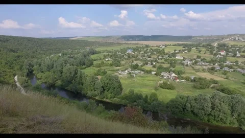 View of the village Stock Footage 138361200