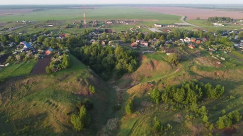 View of the village Stock Footage 161594942