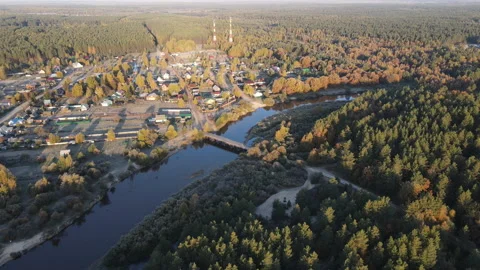 View of the village Stock Footage 162794856