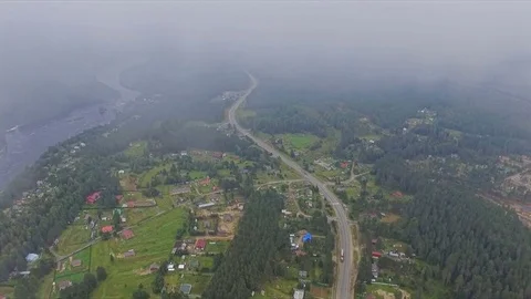 View of the village from a height Vídeos de archivo 75042598