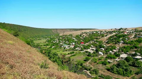 View of the village from the mountain Stock Footage 53197168