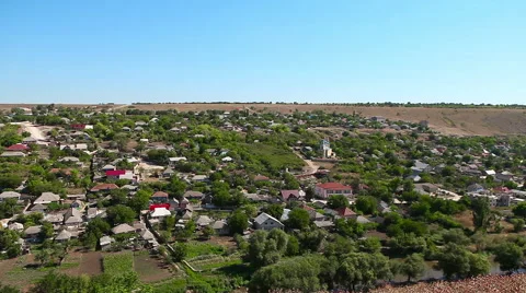 View of the village from the mountain Stock Footage 53327153