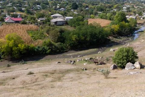 View on the village. Stock Photos