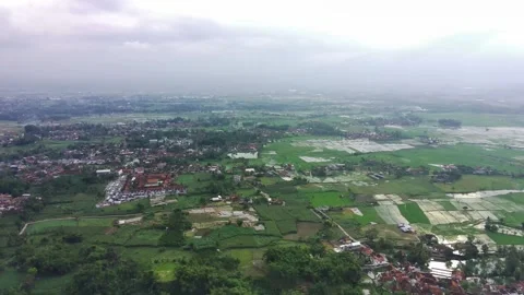 View of the village from the top of the hill Stock Footage 277450008