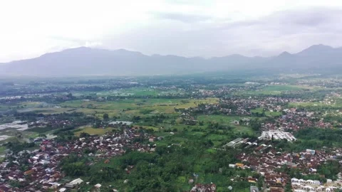View of the village from the top of the hill Stock Footage 277450026