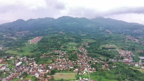 View of the village from the top of the mountain Stock Footage 277450317