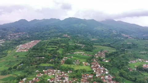 View of the village from the top of the mountain Stock Footage 277450359