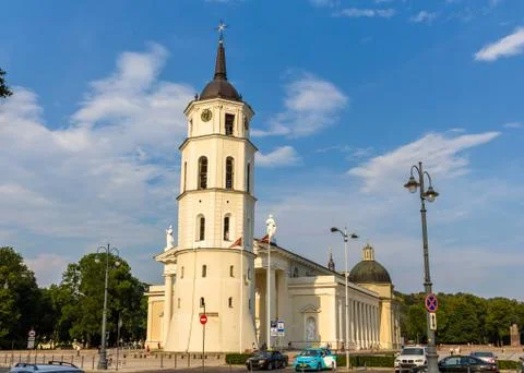 View of Vilnius Cathedral in Lithuania Stock-Fotos