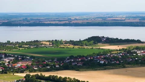 View from Vinne Castle on the surrounding environment in the background Stock Footage 208370064