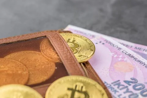 View of Virtual cryptocurrency concept image Foto stock