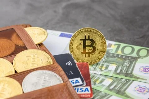 View of Virtual cryptocurrency concept image Stock Photos