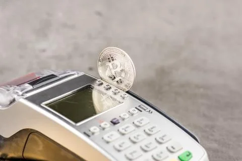 View of Virtual cryptocurrency concept image Stock Photos