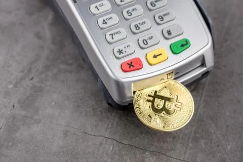 View of Virtual cryptocurrency concept image Stock Photos