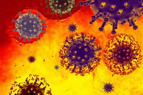 View of a virus cells or bacteria molecule infectious disease concept Stock Photos