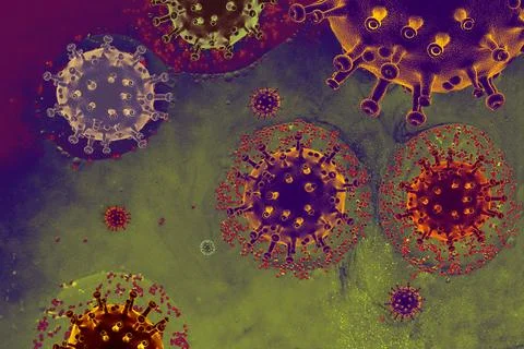 View of a virus cells or bacteria molecule infectious disease concept Stock Photos