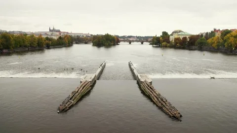 View of Vltava River Stock Footage 223254093