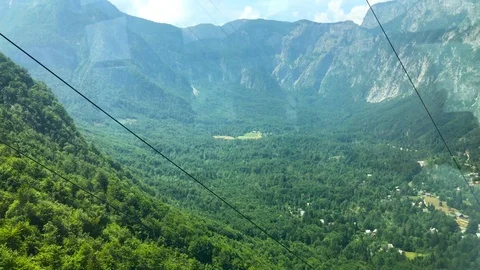 The view from the vogel cable car Stock Footage 112040492