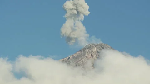 View of volcanic eruption Stock Footage 57815230