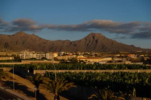 View on volcanic heels Foto stock