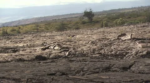 View of Volcanic Landscape In Hawaii Video stock 19281733