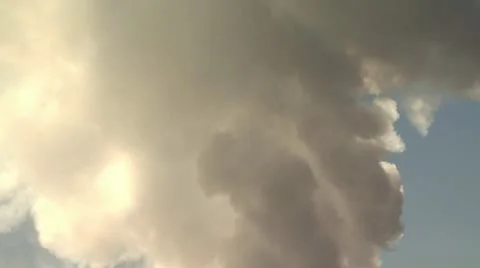 View Of A Volcanic Steam Cloud From Ground Level Stock-Footage 19286192
