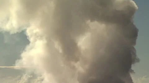 View Of A Volcanic Steam Cloud From Ground Level 2 Stock-Footage 19286292