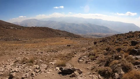 View from volcano Damavand in Elbrus mountain range, Iran. Stock Footage 324903265