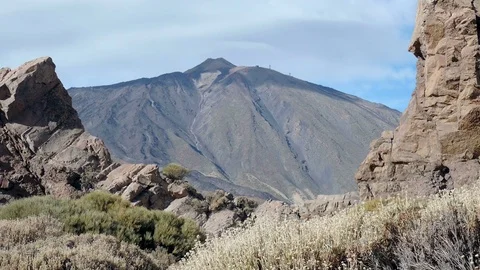 View to volcano El Teide Stock Footage 71491422