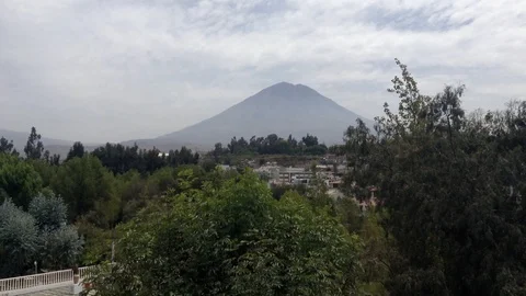 View of volcano Misti Stock Footage 120666021