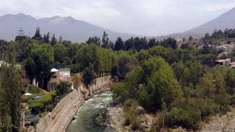 View of volcano Misti Stock Footage 120666129