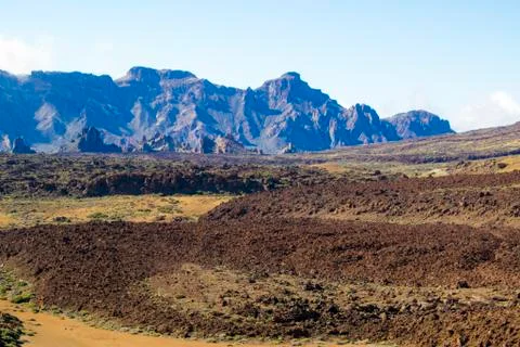 View of volcano Stock Photos