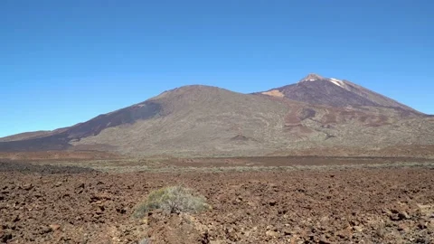 View on the Volcano Teide from the Valley, Canaries Islands, Tenerife, Spain. Stock Footage 92514659