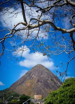 View of the Volcano under Blue Sky Stock Photos