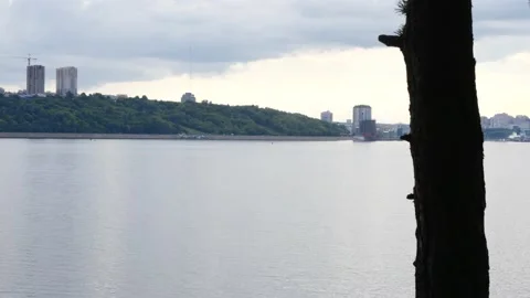 View of the Volga river. Video stock 151299008
