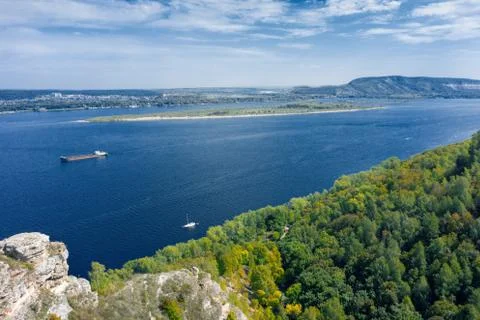 View of the Volga river Stock Photos