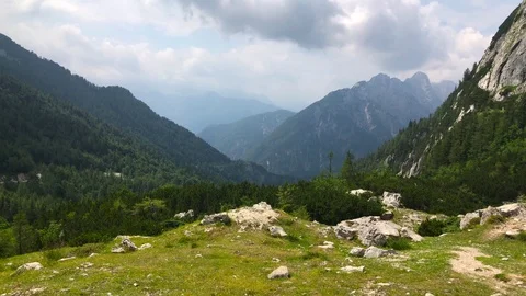 A view of Vrsic Pass Stock Footage 112042023