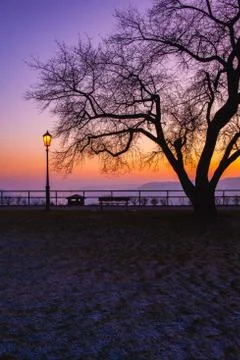 View from the Vysehrad fort in the dramatic sunset in Prague 库存照片