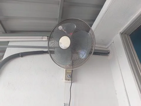View wall fan on the top. Stock Photos