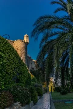 View of the walls around the cliffs of Monaco - 3 Foto stock