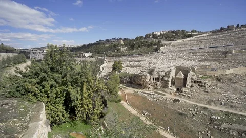 View of the walls of the old city. Jerusalem, Israel Stock Footage 124647605