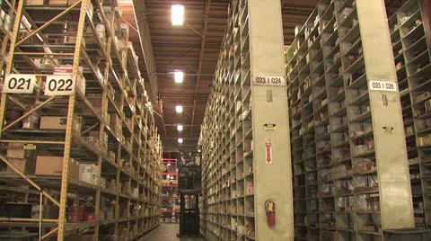 View of Warehouse Inventory Video stock 19330907