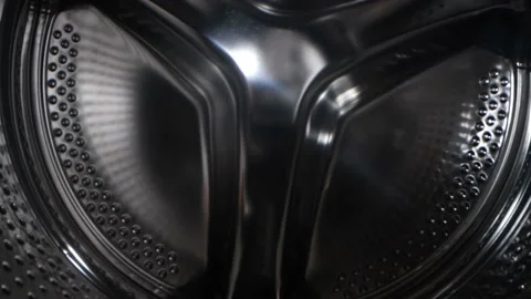 View of the washing machine drum Stock Footage 168060751
