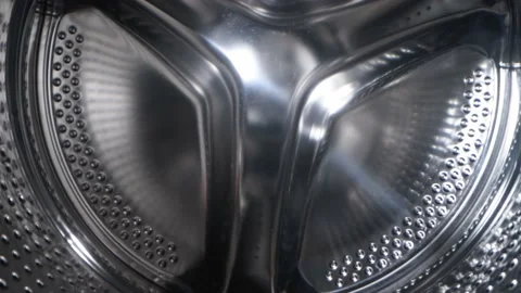 View of the washing machine drum Stock Footage 168060843