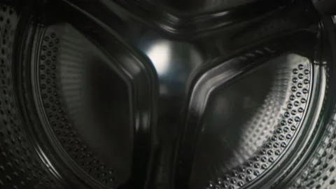 View of the washing machine drum Stock Footage 168060950
