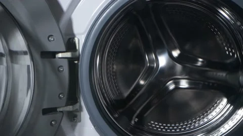 View of the washing machine drum Stock Footage 169873349
