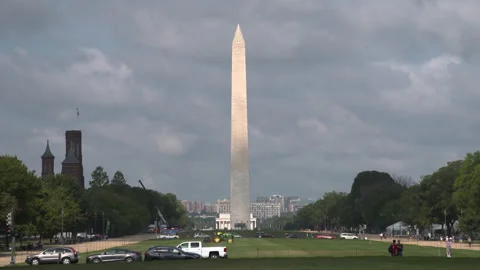 View of Washington Monument Video stock 136399915